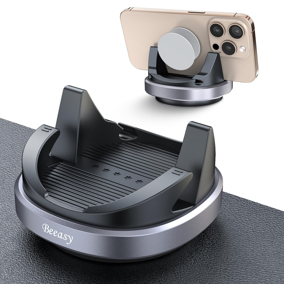 Beeasy Car Phone Holder Dashboard, Anti-Slip Silicone Phone Holder for Cars Universal, Dash Phone Mount for iPhone 17/16/15/14/13/12 Pro Max Samsung S26 S25 S24 S23 Ultra, Smartphones, GPS Devices
